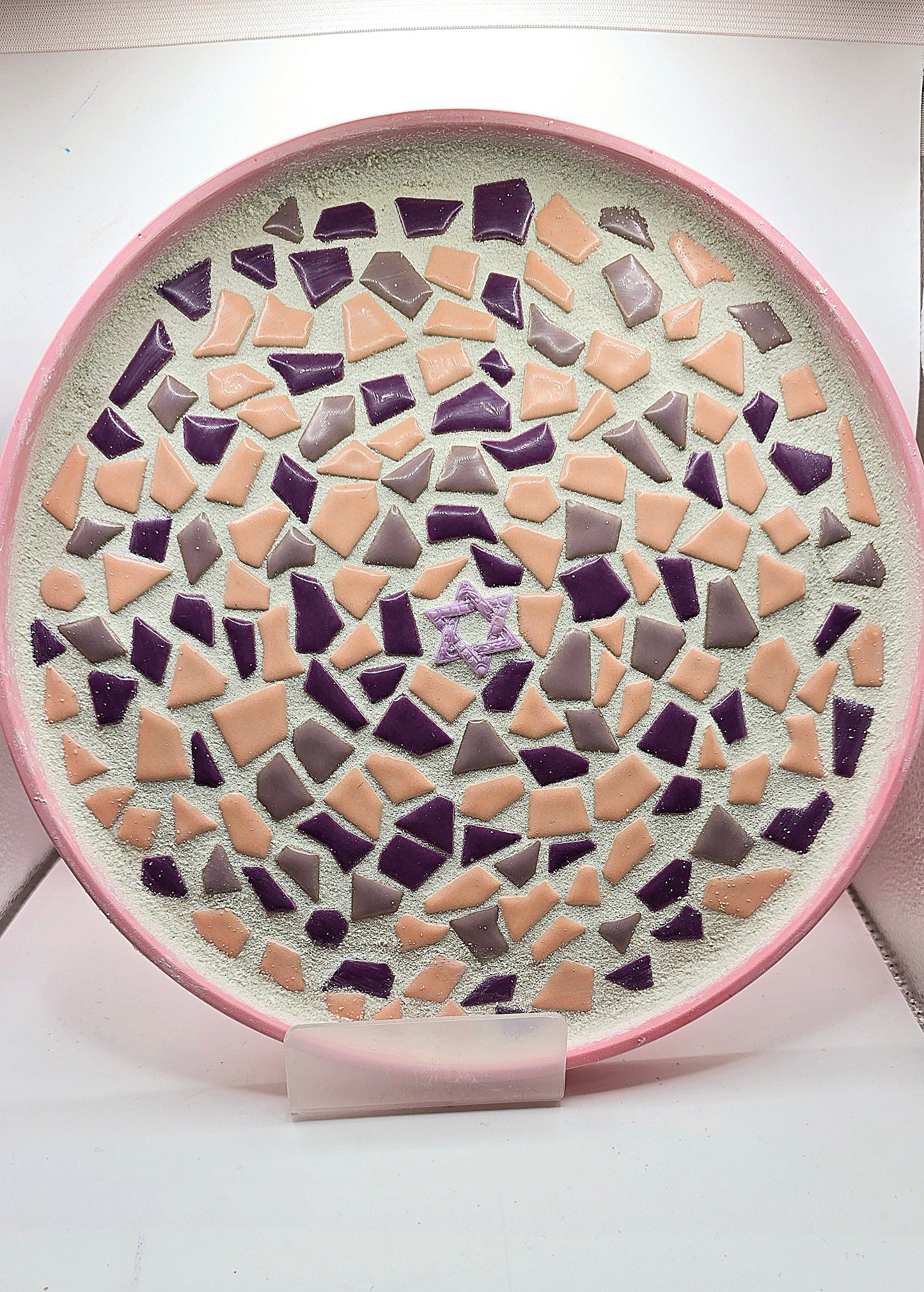 Handcrafted 10-Inch Mosaic Plate – Unique Art for Dining & Decor