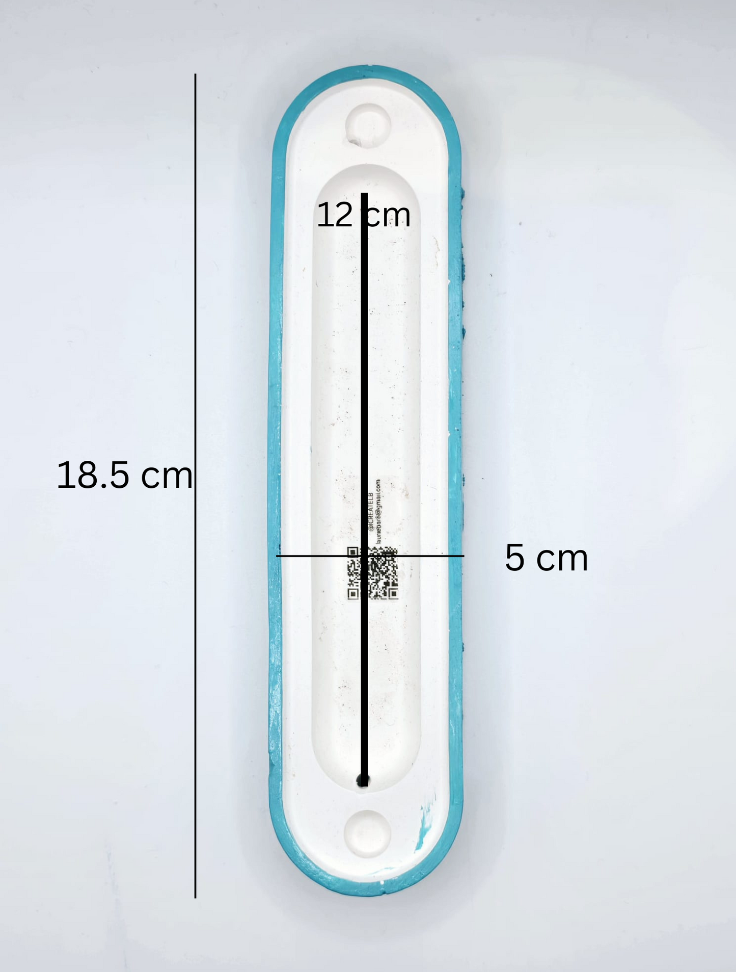 Handcrafted Tallit-Inspired Ceramic Mezuzah with Crowned Hebrew Motif