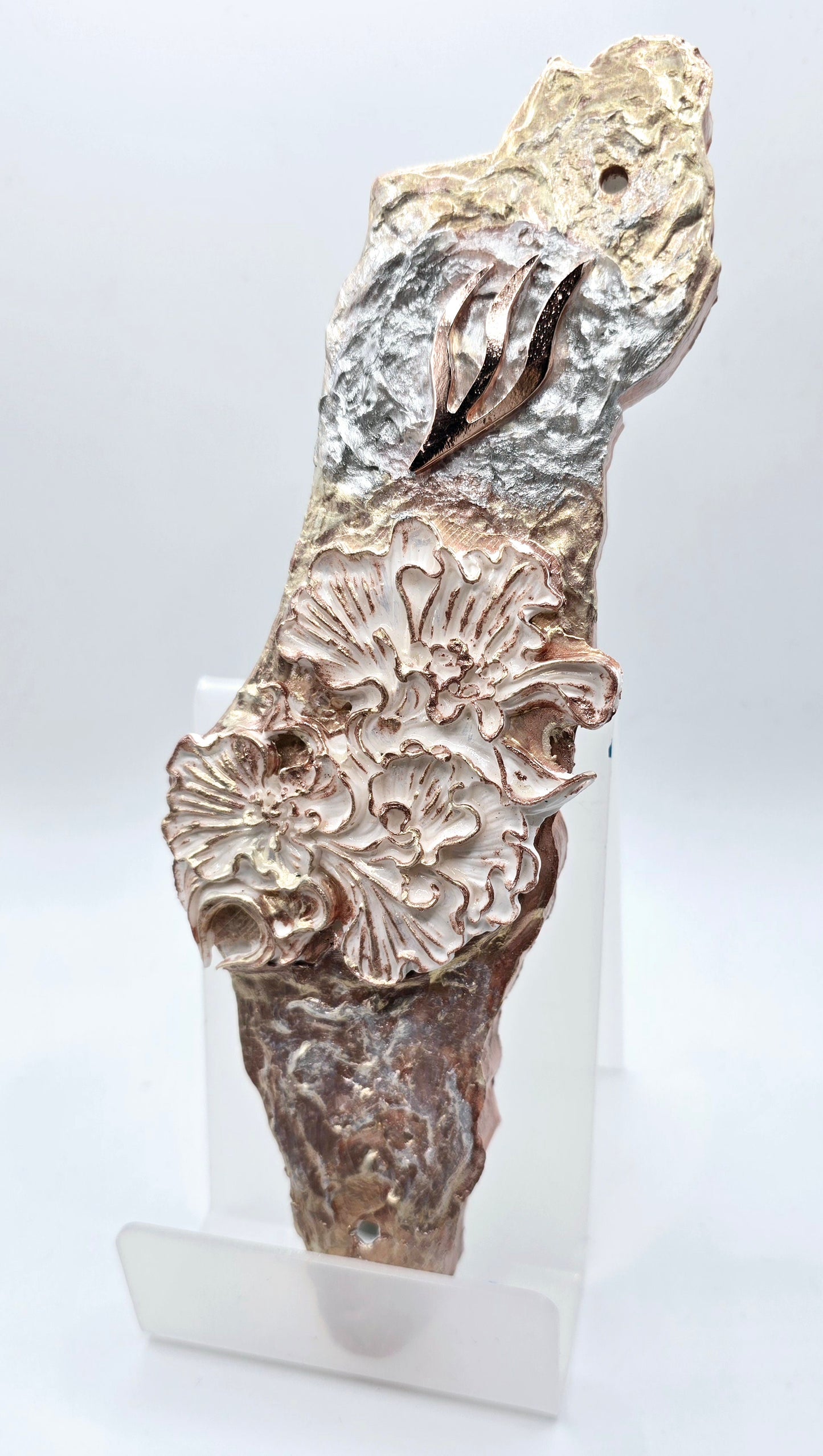 Handcrafted Floral Israel Map Sculpture – Unique Judaica Art Piece