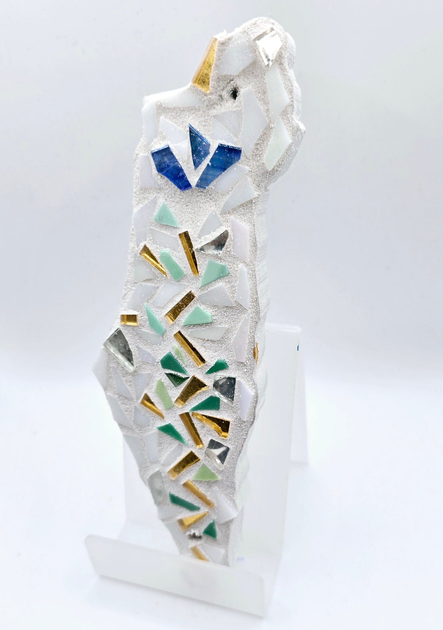 Handcrafted Glass Mosaic Map of Israel – Elegant Judaica Art Piece