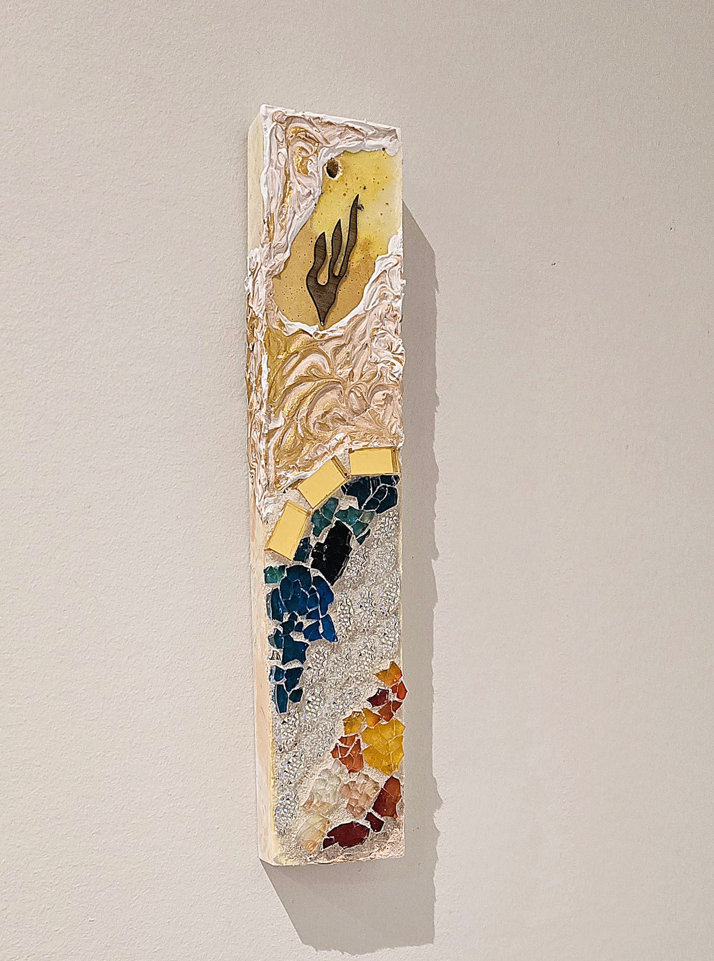 Handcrafted Mosaic Mezuzah Case – Elegant Judaica Decor