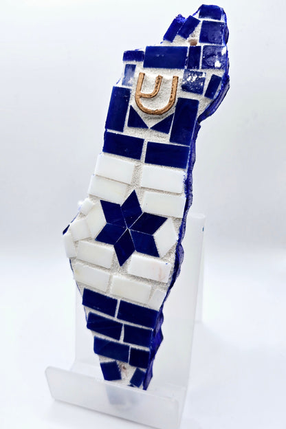 Handcrafted Israel Mosaic Wall Hanging with Star of David