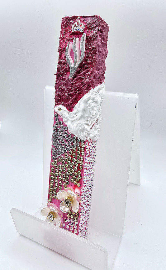 Handcrafted Mezuzah Case with Elegant Embellishments