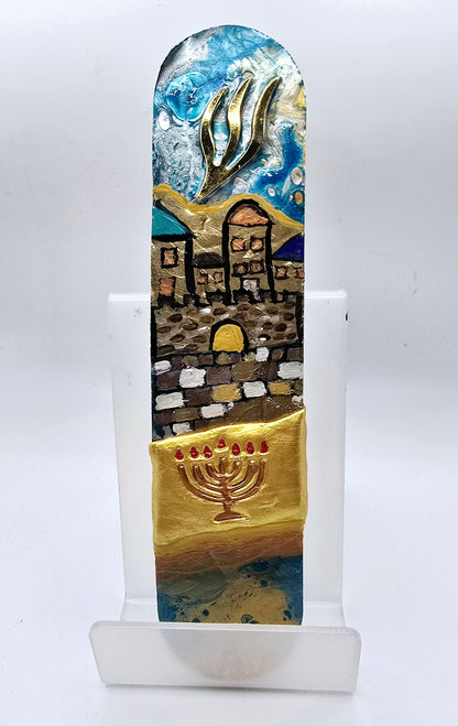 Handcrafted Jerusalem Mezuzah Case - A Symbol of Heritage and Beauty