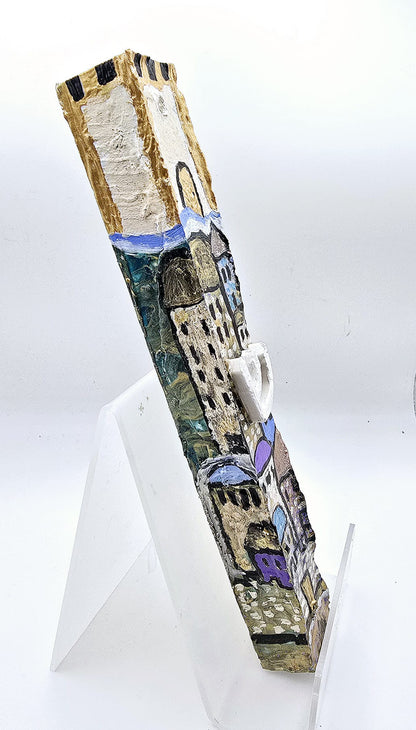 Jerusalem Mezuzah Case with Beit Hamikdash in the Sky