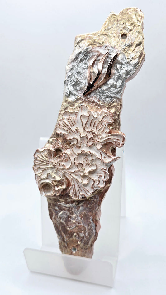 Handcrafted Floral Israel Map Sculpture – Unique Judaica Art Piece