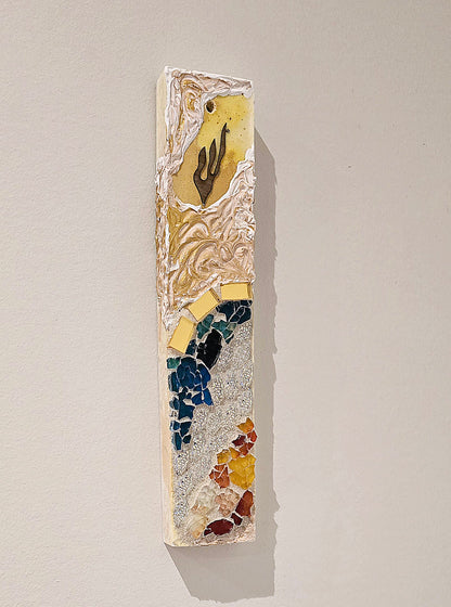 Handcrafted Mosaic Mezuzah Case – Elegant Judaica Decor