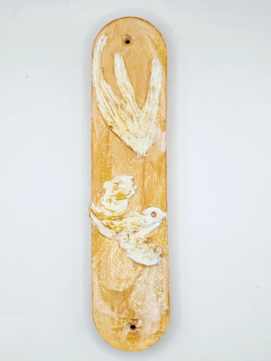 Handcrafted Dove of Peace Mezuzah Case – Symbolic Judaica Design